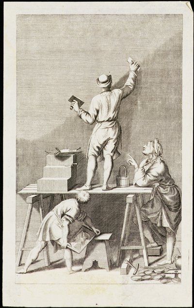 Preparazione di un muro per la pittura a fresco da Andrea Pozzo